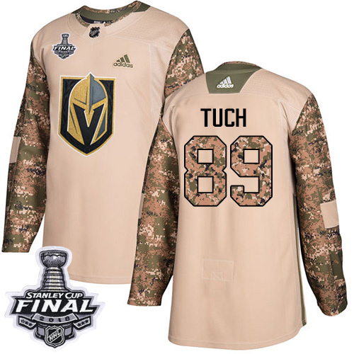 Adidas Golden Knights #89 Alex Tuch Camo Authentic Veterans Day 2018 Stanley Cup Final Stitched NHL Jersey